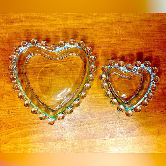Set of 2 Vintage/Antique Candlewick Heart Candy Dishes 💘 Valentine’s Day Gift! - Picture 5 of 12